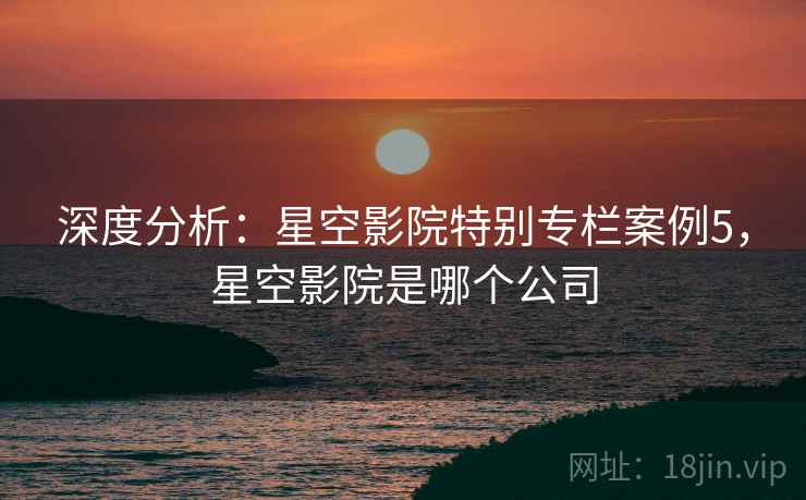 深度分析：星空影院特别专栏案例5，星空影院是哪个公司