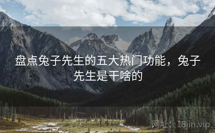 盘点兔子先生的五大热门功能，兔子先生是干啥的