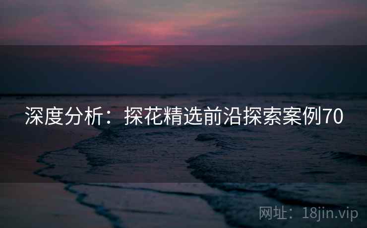 深度分析：探花精选前沿探索案例70