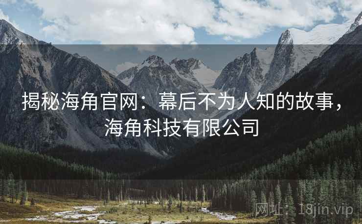 揭秘海角官网：幕后不为人知的故事，海角科技有限公司